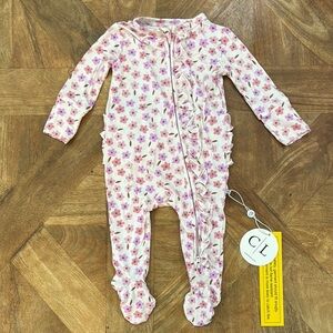 Caden Lane Pink Footies One Piece Soft Cotton 0-3M